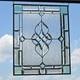 Stained Glass Panel 24.5 x 20.5 Geometric Beveled Design