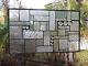 Stained Glass Panel, Clear Textured Stained Glass Transom Window, Patchwork