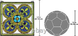 Stained Glass Panel Fleur De Lis Quatrefoil Stained Glass Window Hangings Wi