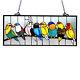 Stained Glass Panel For Windows Art Tiffany Style Decor Kitchen Hanging Bird NEW