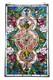 Stained Glass Panel LAST ONE THIS PRICE Medallion Design 20 X 32 Art Glass