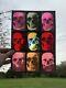 Stained Glass Panel Skulls