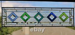 Stained Glass Panel, Transom, Sidelight-35.5 x 9.5