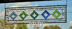 Stained Glass Panel, Transom, Sidelight-35.5 x 9.5