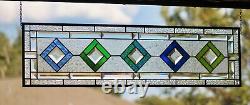 Stained Glass Panel, Transom, Sidelight-35.5 x 9.5