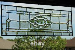 Stained Glass Panel, Transom, Sidelight39 1/4x 13 3/8 M-T-O Clear Beveled