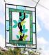 Stained Glass Panel, Window Hanging, Fused Art Glass, colored glass Beveled