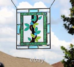 Stained Glass Panel, Window Hanging, Fused Art Glass, colored glass Beveled