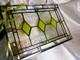 Stained Glass Panel Window Vibrant Yellow and Iridescent Glass 10.5X14. 5