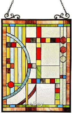 Stained Glass Panel for Window Tiffany Style Suncatchers Mission Art Deco Look