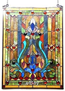 Stained Glass Panel for Window Tiffany Style Suncatchers Mission Victorian Decor