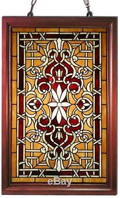Stained Glass Panel for Window Tiffany Style Suncatchers Mission Victorian Frame