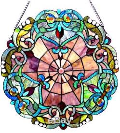 Stained Glass Panel for Window Tiffany Style Suncatchers Victorian Vintage Look