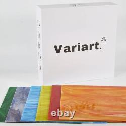 Stained Glass Panels 12x12 Inches for Arts and Crafts, Textured Surface Design