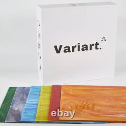 Stained Glass Panels 12x12 Inches for Arts and Crafts, Textured Surface Design