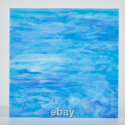 Stained Glass Panels 12x12 Inches for Arts and Crafts, Textured Surface Design