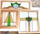 Stained Glass Panels Set Of 3 Size 19x20, 26x8 and 15 1/2x 16
