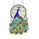 Stained Glass Peacock Window Panel Chloe Lighting CH3P010BP24-GPN Handcrafted
