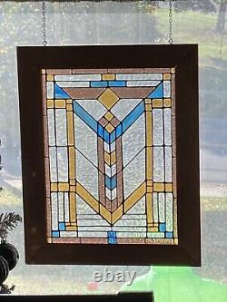 Stained Glass Prairie Style window Frank Lloyd Wright Southwestern
