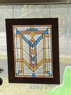 Stained Glass Prairie Style window Frank Lloyd Wright Southwestern