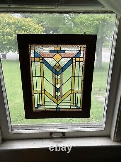 Stained Glass Prairie Style window Frank Lloyd Wright Southwestern