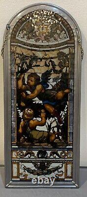 Stained Glass Rounded Top Panel / Stained Glass Cherubs/Angels Sun Catcher