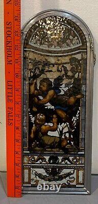 Stained Glass Rounded Top Panel / Stained Glass Cherubs/Angels Sun Catcher