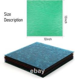 Stained Glass Sheets 12x12 Inch Clear Textured Mosaic Water Ripple Art Supplies