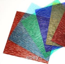 Stained Glass Sheets 12x12 Inch Clear Textured Mosaic Water Ripple Art Supplies