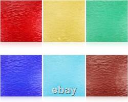 Stained Glass Sheets 12x12 Inch Clear Textured Mosaic Water Ripple Art Supplies