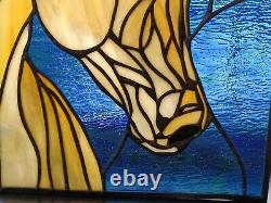 Stained Glass Small Window Panel Of Horse