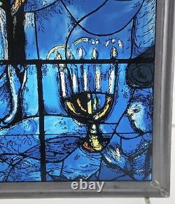 Stained Glass Sun Catcher Panel Reproduction of Marc Chagall's America Windows