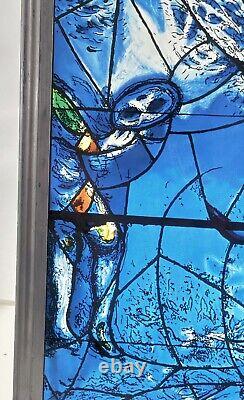 Stained Glass Sun Catcher Panel Reproduction of Marc Chagall's America Windows