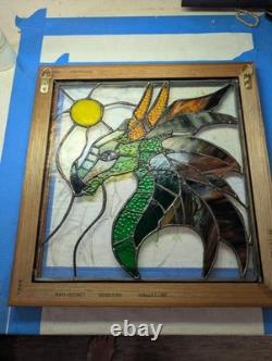 Stained Glass Suncatcher Hanging Window Panel DRAGON