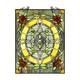 Stained Glass Suncatcher Roses & Vines Window Panel 24 Tall x 18 Wide