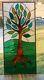 Stained Glass TREE OF LIFE window panel Studio Hand Crafted USA