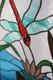 Stained Glass Tiffany Hanging Window Panel Frog in Pond with Firefly