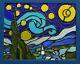 Stained Glass Tiffany Panel Van Gogh Starry Night Limited Edition