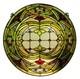 Stained Glass Tiffany Style 24 Round Window Panel Glass ONLY ONE THIS PRICE