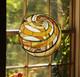 Stained Glass Tiffany Style Geometric Window Panel Suncatcher Handcrafted