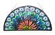 Stained Glass Tiffany Style Hanging Window Panel Peacock Bird Feather Design