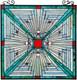 Stained Glass Tiffany Style Hanging Window Panel Suncatcher Mission Design