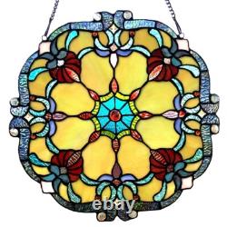 Stained Glass Tiffany Style Hanging Window Panel Suncatcher Victorian Design