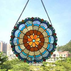 Stained Glass Tiffany Style Hanging Window Panel Suncatcher Victorian Design