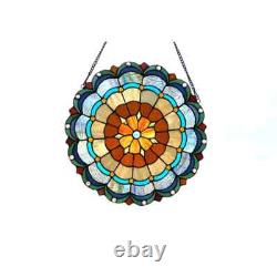 Stained Glass Tiffany Style Hanging Window Panel Suncatcher Victorian Design
