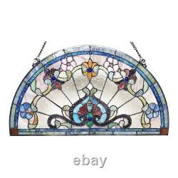 Stained Glass Tiffany Style Hanging Window Panel Tiffany Style Victorian Design