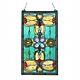 Stained Glass Tiffany Style Hanging Window Panel Victorian Design