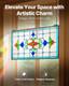Stained Glass Tiffany Style Hanging Window Panel with Chain 26 x 16 Inches