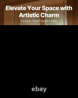 Stained Glass Tiffany Style Hanging Window Panel with Chain 26 x 16 Inches