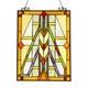 Stained Glass Tiffany Style Mission Design Hanging Window Panel Suncatcher